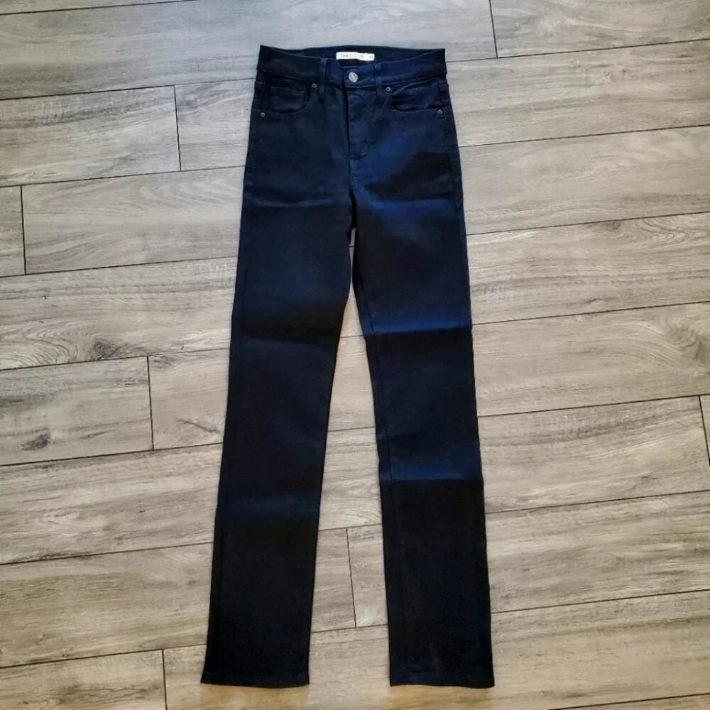 LEVIS |  724 High Rise Straight Black Denim Jeans (Size 26)
